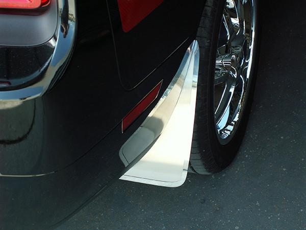 Brushed Stainless Steel Mud Flap Set 15-up Dodge Challenger